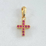 Dije Cruz Tupida 0.95gr / 1.9cm / Oro 18K ©