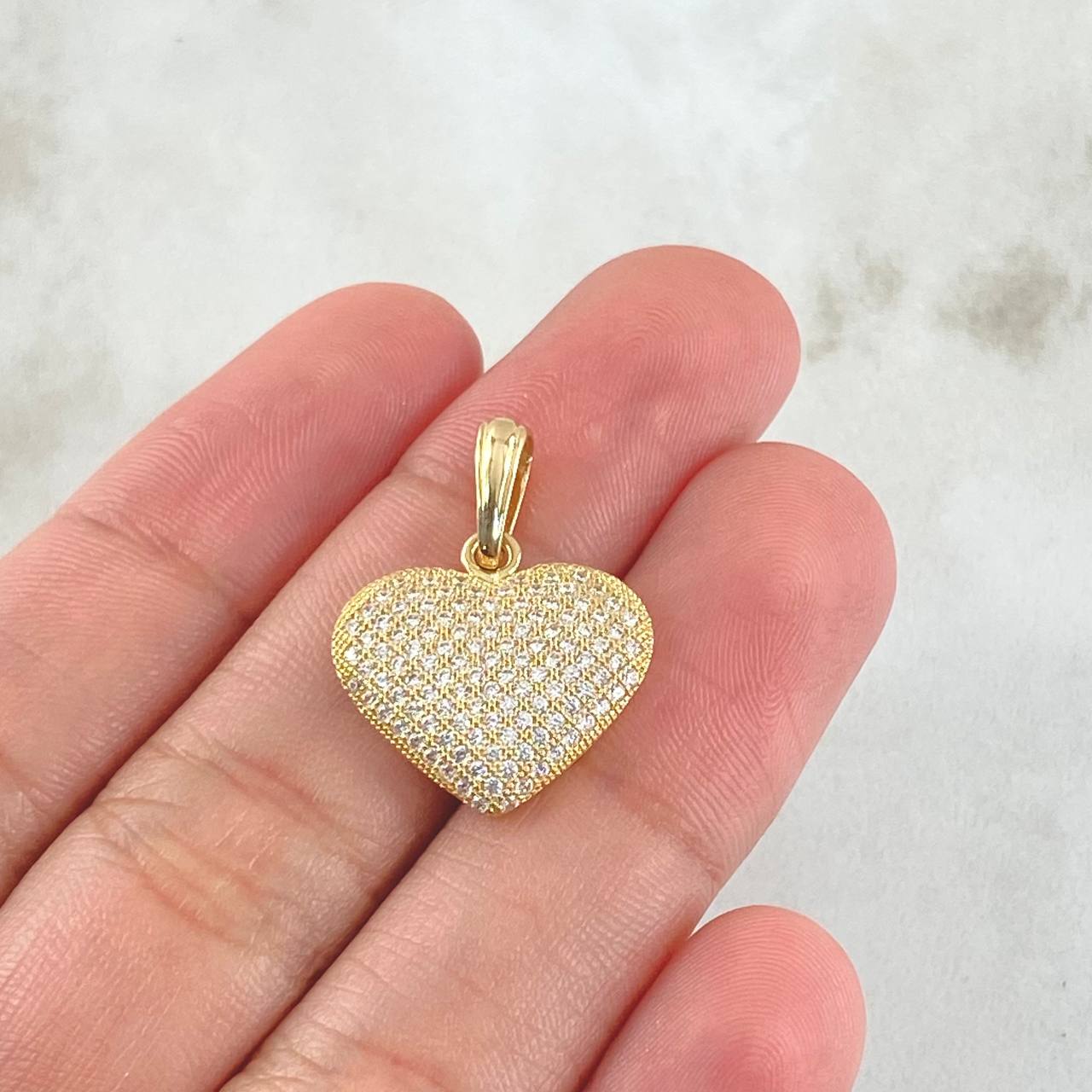 Dije Corazon Tupida 2.25gr / 2.2cm / Oro 18K ©