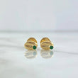 Topos Grano De Café 0.6gr / 6.5mm Circon Verde Oro Amarillo 18K *