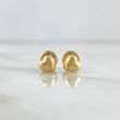 Topos Corazón 0.55gr / 5mm Centro Diamantado Oro Amarillo 18K *