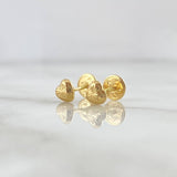 Topos Corazón 0.55gr / 5mm Centro Diamantado Oro Amarillo 18K *