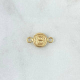 Herraje Letra B 0.4gr / 1.5cm / Circulo Liso Oro Amarillo 18K