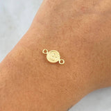 Herraje Letra B 0.4gr / 1.5cm / Circulo Liso Oro Amarillo 18K