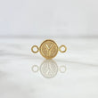 Herraje Letra Y 0.4gr / 1.5cm / Circulo Texturizado Rustico Oro Amarillo 18K