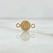 Herraje Letra O 0.35gr / 1.5cm / Circulo Texturizado Rustico Oro Amarillo 18K