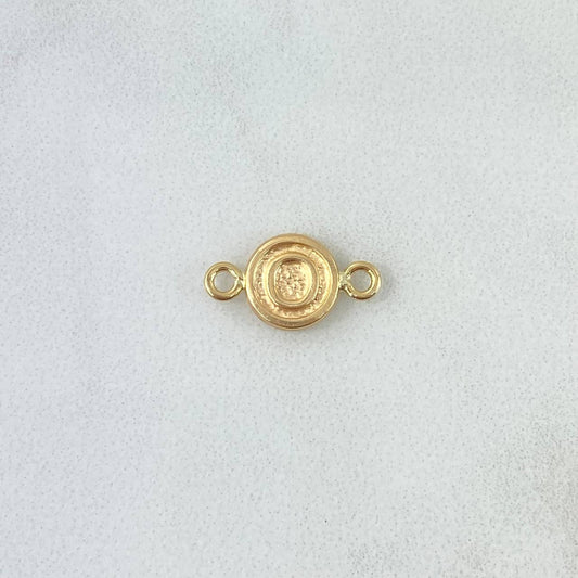 Herraje Letra O 0.4gr / 1.5cm / Circulo Texturizado Oro Amarillo 18K ©