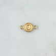 Herraje Letra O 0.4gr / 1.5cm / Circulo Texturizado Oro Amarillo 18K *