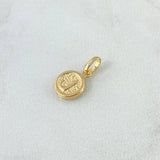 Dije Letra J 0.35gr / 1.5cm / Circulo Texturizado Rustico Oro Amarillo 18K