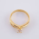 Anillo Solitario Cruzado 3.2g / T7 1/2 Oro Amarillo 18K