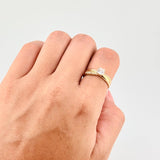 Anillo Solitario Cruzado 3.2g / T7 1/2 Oro Amarillo 18K