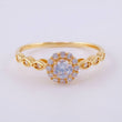 Anillo Halo Ojal 1.85g / T7 1/4 Oro Amarillo 18K