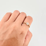 Anillo Halo Ojal 1.95g / T7 3/4 Oro Amarillo 18K
