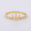 Anillo Corona de Ojos 1.45g / T6 Oro Amarillo 18K