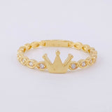 Anillo Corona de Ojos 1.45g / T6 Oro Amarillo 18K