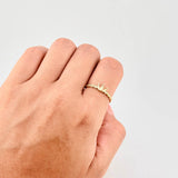 Anillo Corona de Ojos 1.45g / T6 Oro Amarillo 18K