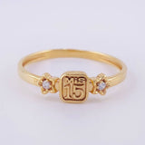 Anillo Jazmín 15s 1.65g / T6 Oro Amarillo 18K