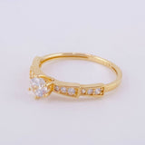 Anillo Solitario Escalonado 1.65g / T5 3/4 Oro Amarillo 18K