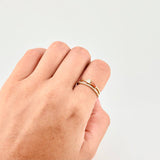 Anillo Doble Carril Atardecer 2.4g / T5 3/4 Oro Amarillo 18K
