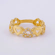 Anillo Corazones Intercalados 2.6g / T5 1/4 Oro Amarillo 18K