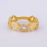 Anillo Corazones Intercalados 2.6g / T5 1/4 Oro Amarillo 18K