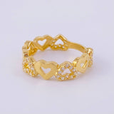 Anillo Corazones Intercalados 2.6g / T5 1/4 Oro Amarillo 18K