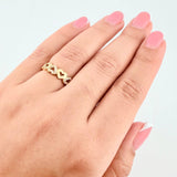 Anillo Corazones Intercalados 2.6g / T5 1/4 Oro Amarillo 18K