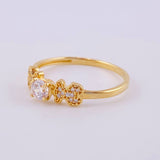 Anillo Solitario Dos Osos 1.85g / T7 3/4 Oro Amarillo 18K