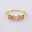 Anillo Solitario Dos Osos 1.85g / T8 1/4 Oro Amarillo 18K