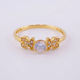 Anillo Solitario Dos Osos 1.85g / T8 1/4 Oro Amarillo 18K