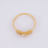 Anillo Solitario Dos Osos 1.85g / T7 3/4 Oro Amarillo 18K