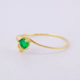 Anillo Chispa Curva 0.8g / T7 1/2 Oro Amarillo 18K