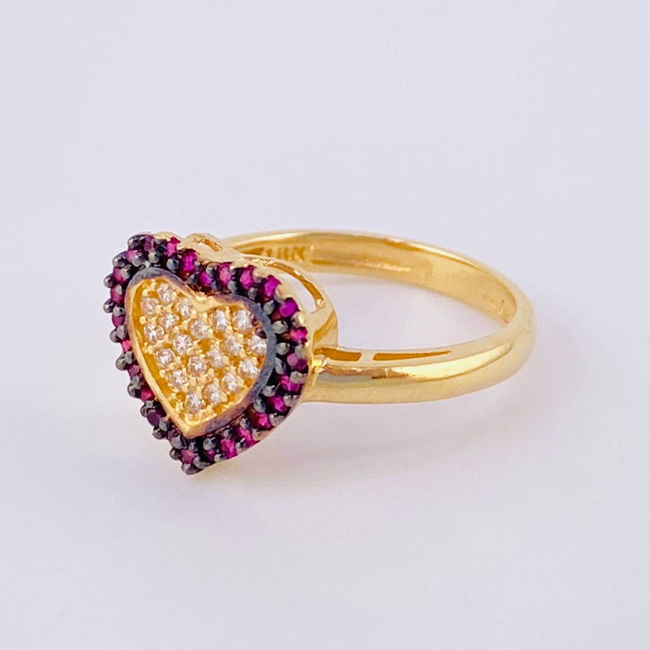 Anillo Corazón Tupido 2.55g / T4 Oro Amarillo 18K