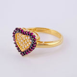Anillo Corazón Tupido 2.55g / T4 Oro Amarillo 18K