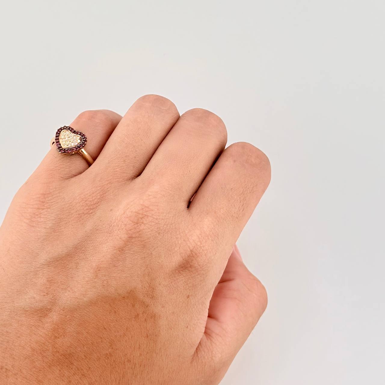 Anillo Corazón Tupido 2.55g / T4 Oro Amarillo 18K
