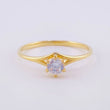 Anillo Solitario Rombo Hueco 1.55g / T7 1/2 Oro Amarillo 18K