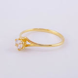 Anillo Solitario Rombo Hueco 1.55g / T7 1/2 Oro Amarillo 18K
