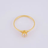 Anillo Solitario Rombo Hueco 1.55g / T7 1/2 Oro Amarillo 18K