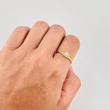 Anillo Solitario Rombo Hueco 1.55g / T7 1/2 Oro Amarillo 18K