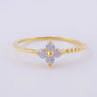 Anillo Flor Burbujas 1.25g / T6 3/4 Oro Amarillo 18K