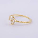 Anillo Flor Burbujas 1.25g / T6 3/4 Oro Amarillo 18K