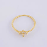 Anillo Flor Burbujas 1.25g / T6 3/4 Oro Amarillo 18K
