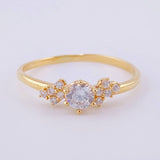 Anillo Solitario Floreado 1.55g / T7 3/4 Oro Amarillo 18K