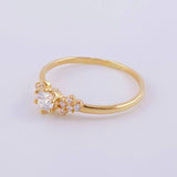 Anillo Solitario Floreado 1.5g / T7 1/4 Oro Amarillo 18K