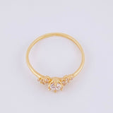 Anillo Solitario Floreado 1.55g / T6 3/4 Oro Amarillo 18K