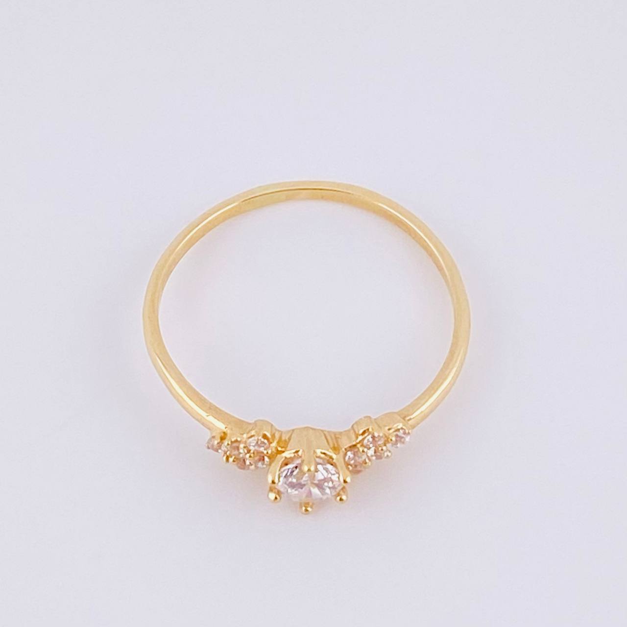 Anillo Solitario Floreado 1.55g / T7 3/4 Oro Amarillo 18K