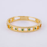 Anillo Cinturón de Chispas 1.75g / T7 3/4 Oro Amarillo 18K