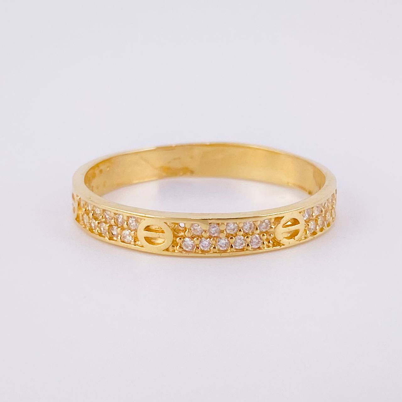 Anillo Churumbela Tornillos 2.2g / T8 3/4 Oro Amarillo 18K