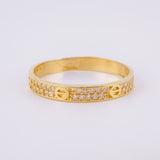 Anillo Churumbela Tornillos 2.2g / T8 3/4 Oro Amarillo 18K