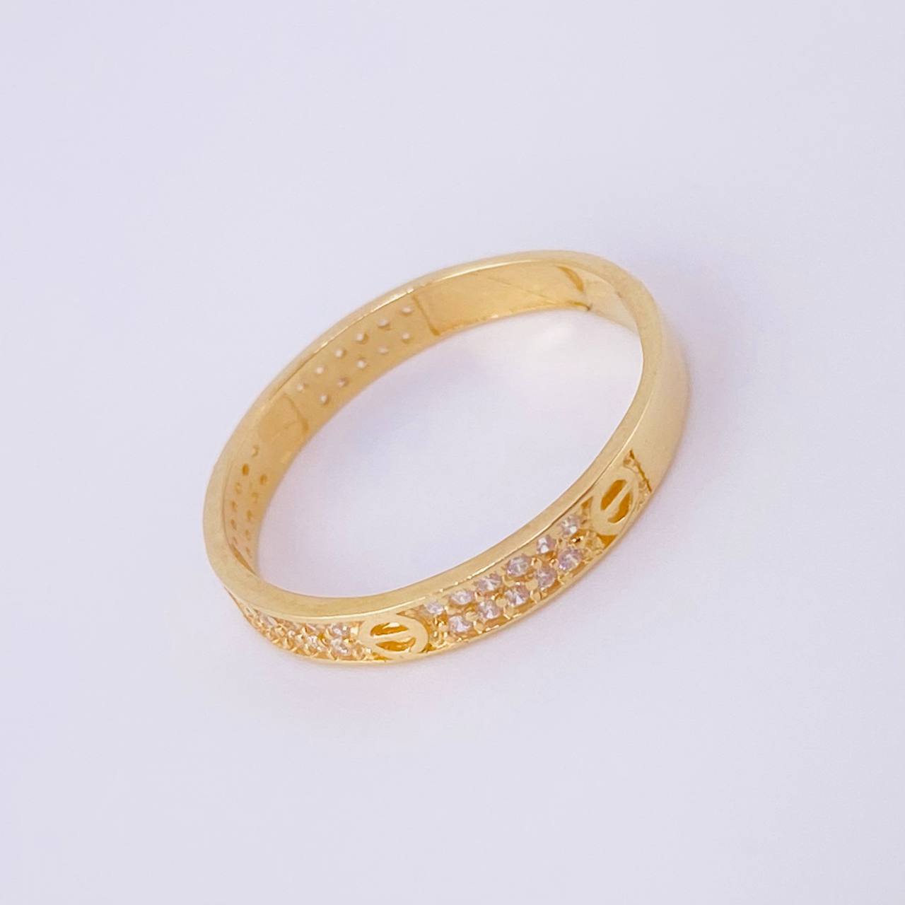 Anillo Churumbela Tornillos 2.2g / T8 3/4 Oro Amarillo 18K