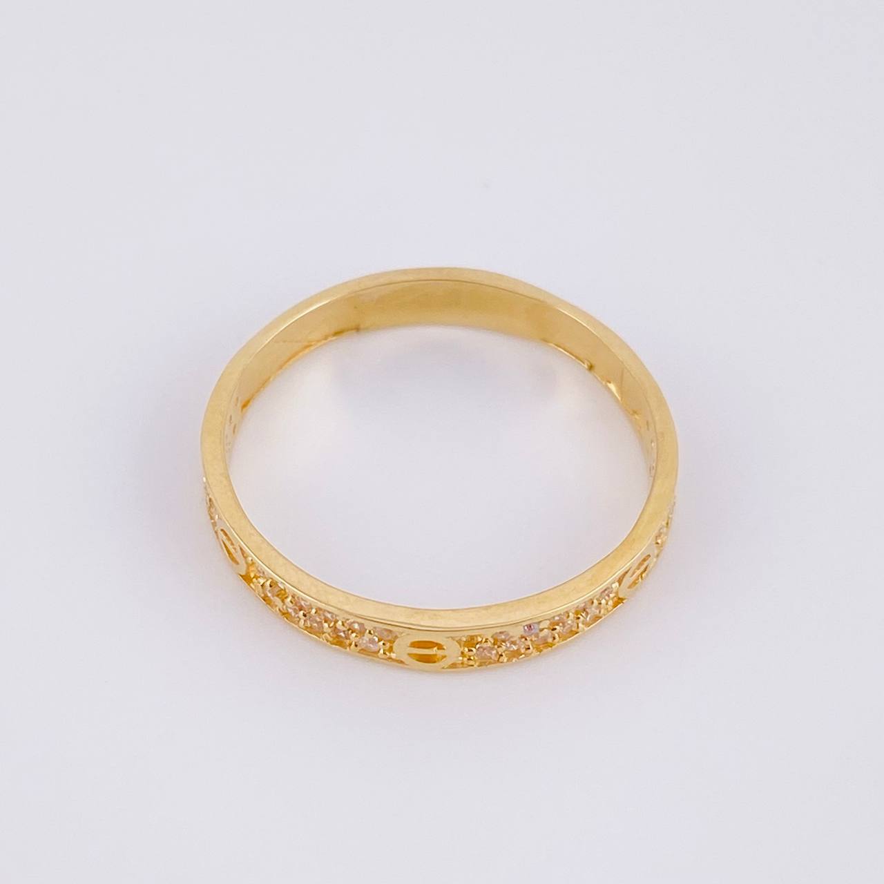 Anillo Churumbela Tornillos 2.2g / T7 1/4 Oro Amarillo 18K